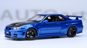 77460 Nissan Skyline GT-R (R34) Z-tune (Bayside Blue/Carbon) 1:18